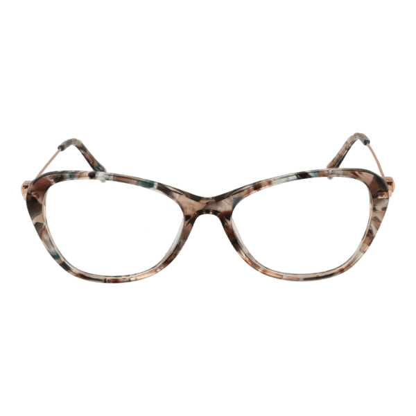 Face avant – monture optique Ana Hickmann AH6495T 54G21 en Brown